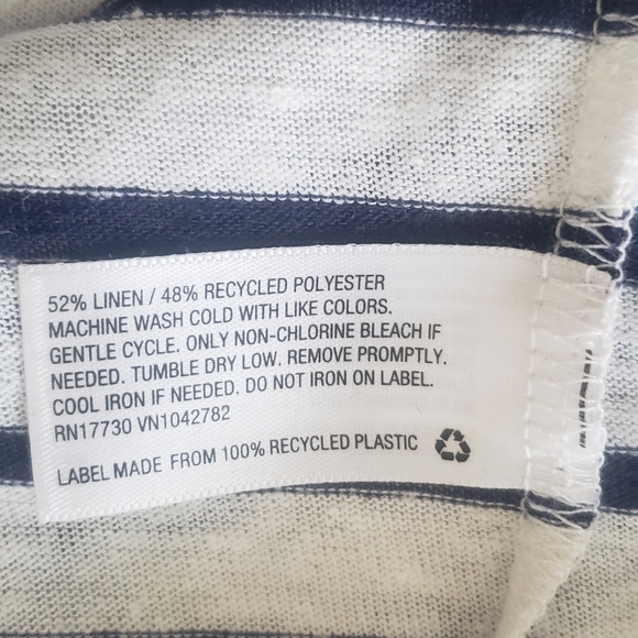Universal Thread Womens Linen Striped Tee XL - Picture 5 of 5